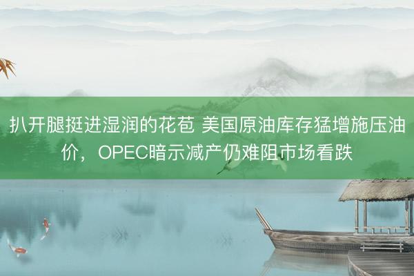 扒开腿挺进湿润的花苞 美国原油库存猛增施压油价，OPEC暗示减产仍难阻市场看跌