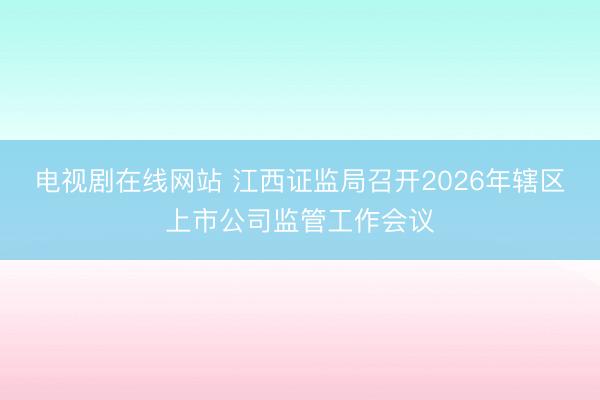 电视剧在线网站 江西证监局召开2026年辖区上市公司监管工作会议