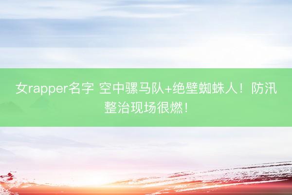 女rapper名字 空中骡马队+绝壁蜘蛛人!防汛整治现场很燃!