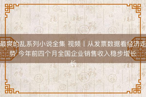 最爽的乱系列小说全集 视频丨从发票数据看经济走势 今年前四个月全国企业销售收入稳步增长