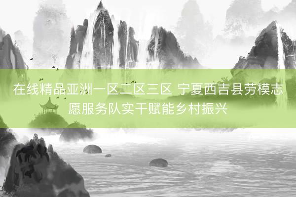 在线精品亚洲一区二区三区 宁夏西吉县劳模志愿服务队实干赋能乡村振兴