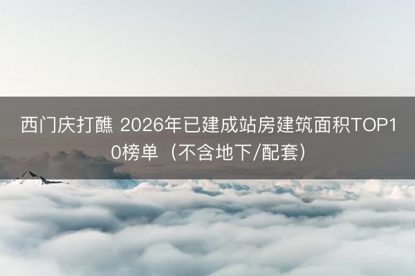 西门庆打醮 2026年已建成站房建筑面积TOP10榜单（不含地下/配套）