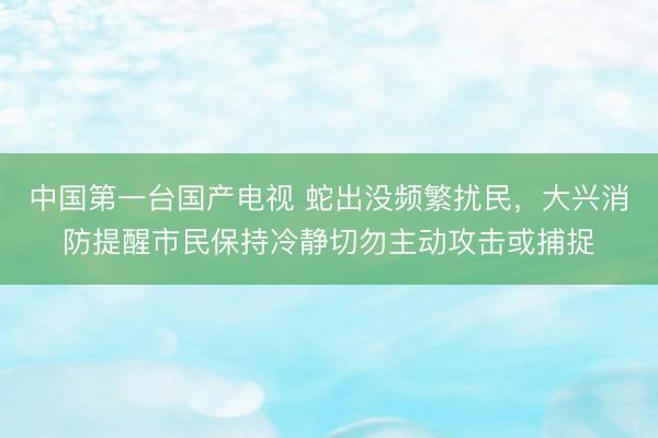 中国第一台国产电视 蛇出没频繁扰民,大兴消防提醒市民保持冷静切勿主动攻击或捕捉