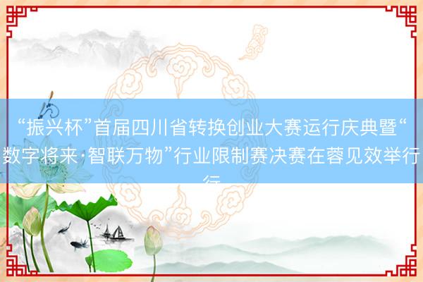 “振兴杯”首届四川省转换创业大赛运行庆典暨“数字将来·智联万物”行业限制赛决赛在蓉见效举行