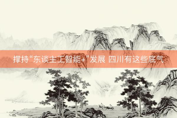 撑持“东谈主工智能+”发展 四川有这些底气
