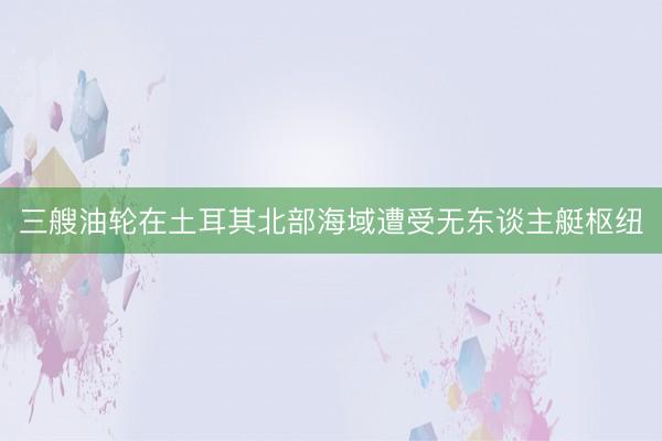 三艘油轮在土耳其北部海域遭受无东谈主艇枢纽