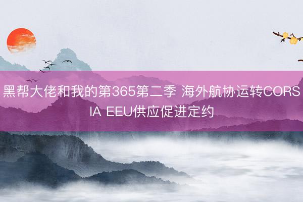 黑帮大佬和我的第365第二季 海外航协运转CORSIA EEU供应促进定约
